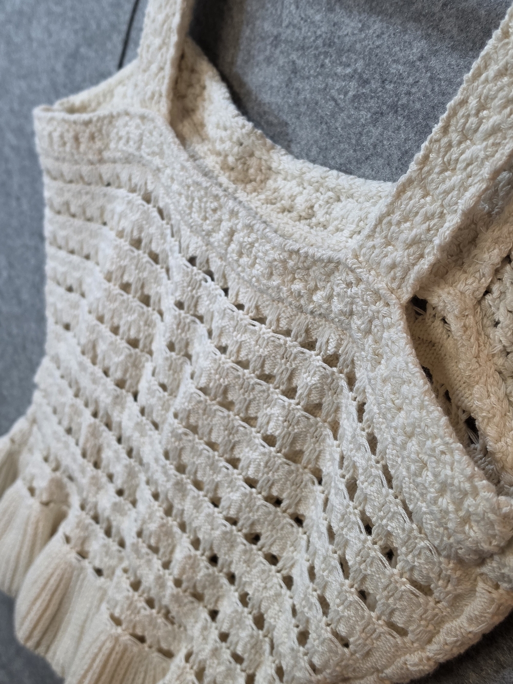 J. Crew Crochet Knit Camisole with Ruffled Hem - Picture 6 of 9